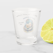 Beach Wedding Pearls Muschel Elegantes Theme Gi Schnapsglas (Rückseite)