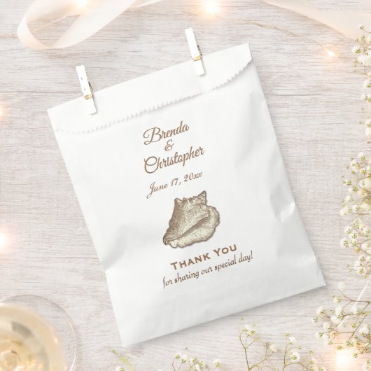 Beach Wedding Personalisiert Danke Geschenktütchen (Ausgeschnitten)