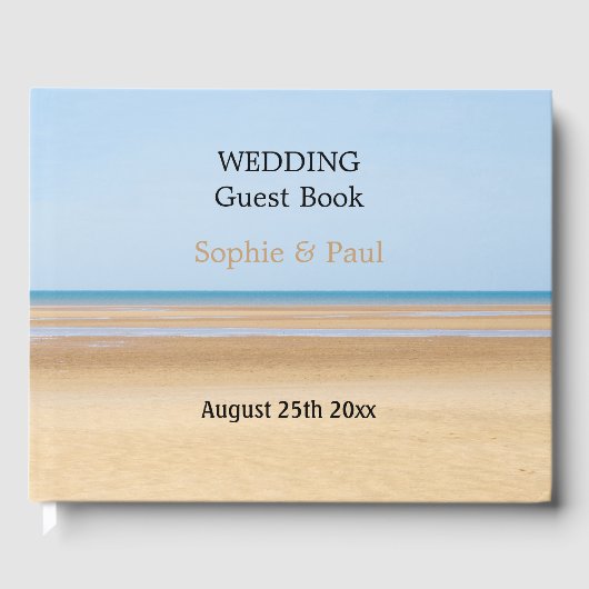 Beach Wedding Personalisiert Guestbook Gästebuch (Vorderseite)