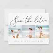 Beach Wedding Photo Save the Date Postcard Ankündigung (Vorderseite)