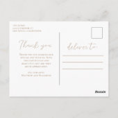 Beach Wedding Photo Thank you Postcard Postkarte (Rückseite)