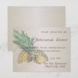 Beach Wedding Pineapa Probe Dinner Einladung