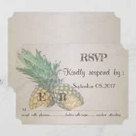 Beach Wedding Pineaple UAWG Einladung