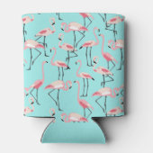 Beach Wedding Pink Blue Flamingo Dosenkühler (Rückseite)
