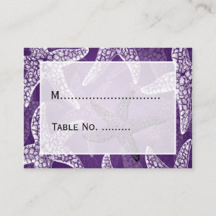 Beach Wedding Placecards Starfish Lila Platzkarte