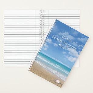 Beach Wedding Planner Notebook mit Ihrem Namen Notizblock