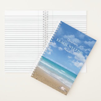 Beach Wedding Planner Notebook mit Ihrem Namen Notizblock