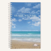 Beach Wedding Planner Notebook mit Ihrem Namen Notizblock (Vorderseite)