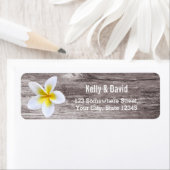 Beach Wedding Plumeria Blume Rücksendeadresse (Insitu)