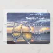 Beach Wedding Probe Rounded Einladung (Vorderseite)