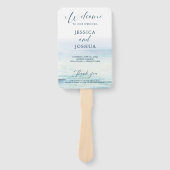Beach Wedding Program Fan Fächer (Vorderseite)