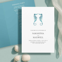 Beach Wedding Program Templates Programm