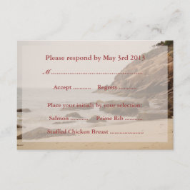 Beach Wedding Repair Cards - Rocky Beach RSVP Karte