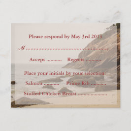 Beach Wedding Repair Cards - Rocky Beach RSVP Karte