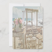Beach Wedding Retro Arch Einladung (Rückseite)