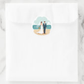 Beach Wedding Romance Sticker (Tasche)
