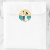 Beach Wedding Romance Sticker (Tasche)