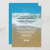Beach Wedding Rope Knot Einladungen (Vorne/Hinten)