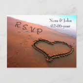 Beach Wedding Rsvp Karte (Vorderseite)
