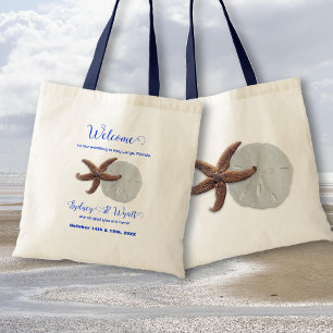 Beach Wedding Sand Dollar Starfish Willkommen Tragetasche