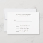 Beach Wedding Sand Dollar Wedding RSVP Karte (Rückseite)