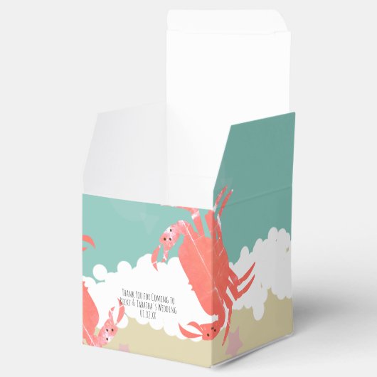Beach Wedding Sand Fish Crabs Waves Fevor Box Geschenkschachtel (Geöffnet)