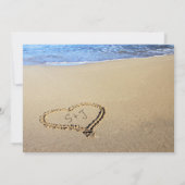 Beach Wedding Sand Heart Initials Save The Date (Rückseite)