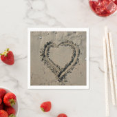 Beach Wedding Sand Heart Paper Napkins Serviette (Beispiel)