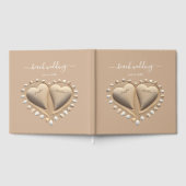 Beach Wedding Sand Hearts Gästebuch (Voll)