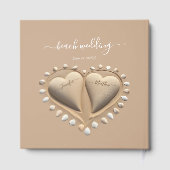 Beach Wedding Sand Hearts Gästebuch (Rückseite)