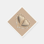 Beach Wedding Sand Hearts- Serviette (Ecke)