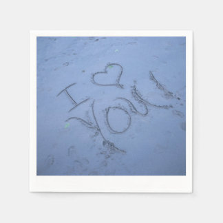 Beach Wedding Sand Nachricht I Liebe You Paper Nap Serviette