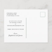 Beach Wedding Sand Ocean Waves Save the Date Ankündigungspostkarte (Rückseite)