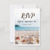 Beach Wedding, Sand, Seashells UAWG Einladung (Vorderseite)