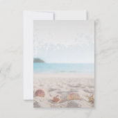 Beach Wedding, Sand, Seashells UAWG Einladung (Rückseite)