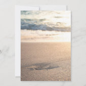 Beach Wedding, Sand, String Lights Seashell Einladung (Rückseite)