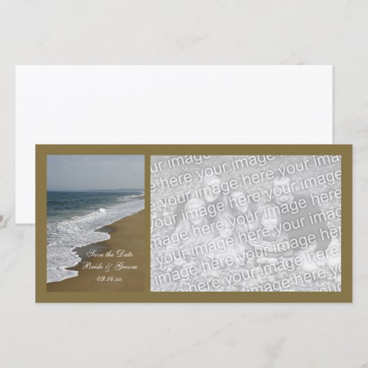 Beach Wedding Save the Date (Vorne/Hinten)