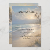 Beach Wedding Save the Date (Vorne/Hinten)