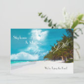 Beach Wedding Save the Date (Stehend Vorderseite)