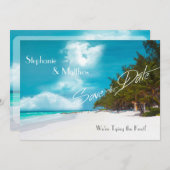 Beach Wedding Save the Date (Vorne/Hinten)