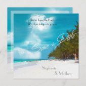 Beach Wedding Save the Date (Vorne/Hinten)