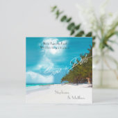 Beach Wedding Save the Date (Stehend Vorderseite)