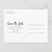 Beach Wedding Save the Date Ankündigungspostkarte (Rückseite)