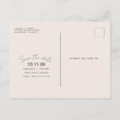 Beach Wedding Save the Date Ankündigungspostkarte (Rückseite)