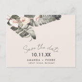 Beach Wedding Save the Date Ankündigungspostkarte (Vorderseite)