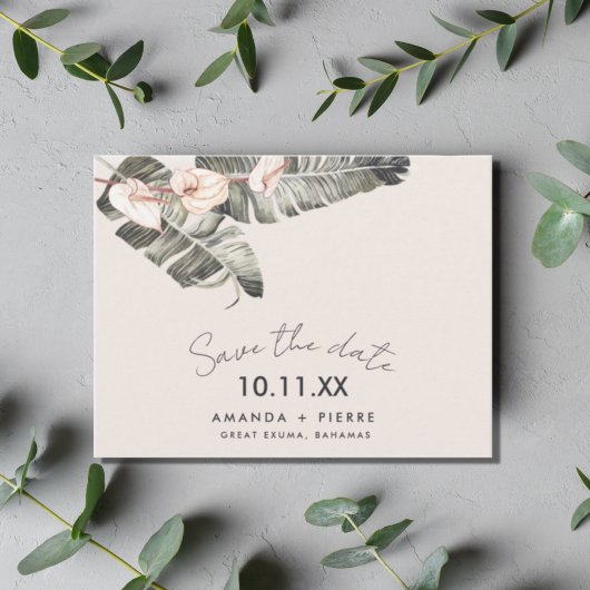 Beach Wedding Save the Date Ankündigungspostkarte