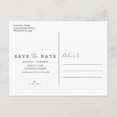 Beach Wedding Save The Date Ankündigungspostkarte (Rückseite)