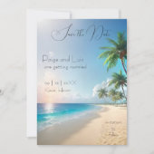 Beach Wedding Save the Date Einladung (Vorderseite)