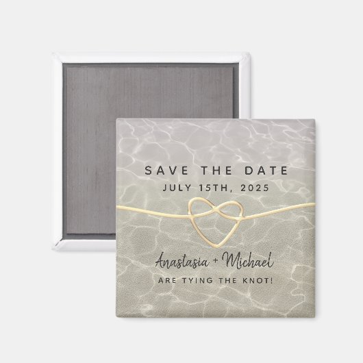 Beach Wedding Save the Date Einladung Magnet (Vorderseite/Rückseite)