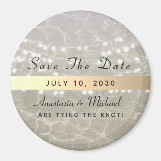 Beach Wedding Save the Date Einladung Magnet (Vorne)
